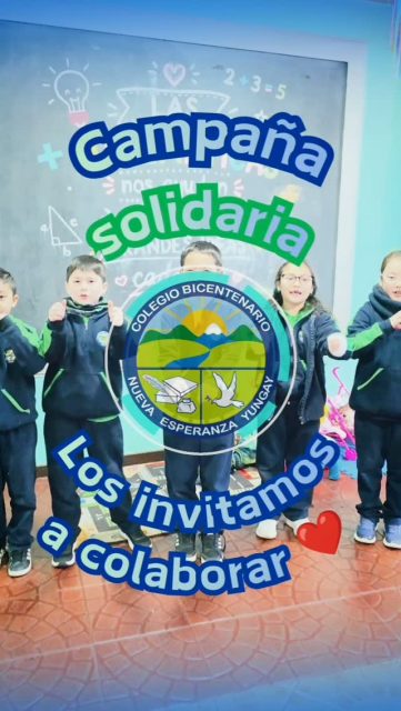 Campaña Solidaria

Invitamos a toda nuestra comunidad a participar ✅️