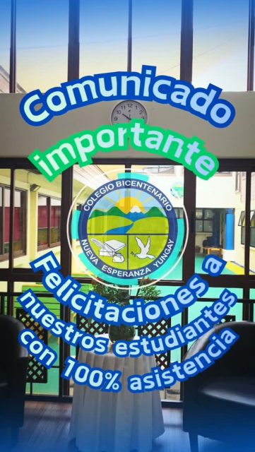Importante Comunicado.

Felicidadades a nuestros queridos/as estudiantes que hasta la fecha han obtenido 100% DE ASISTENCIA a clases ✅️✨️