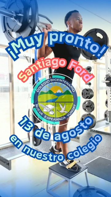 🏅 ¡Una visita que nos llenará de inspiración!

En el Colegio Bicentenario Nueva Esperanza tendremos el privilegio de recibir a Santiago Ford, atleta cubano nacionalizado chileno y medallista de oro panamericano, quien compartirá con nuestra comunidad educativa su historia de vida y el camino que lo ha llevado a alcanzar el éxito deportivo.

A través de su testimonio, nuestros estudiantes reflexionarán sobre valores fundamentales como la resiliencia, la disciplina, la perseverancia, los hábitos saludables, la superación personal y la construcción de metas.

Estamos convencidos de que experiencias como esta inspiran, motivan y dejan una huella que trasciende las aulas.

📅 Jueves 13 de agosto de 2026
¡Los esperamos para vivir una jornada inolvidable! 💙💚

#ColegioNuevaEsperanza #Yungay #SantiagoFord #Inspiración #Deporte Educación Resiliencia Disciplina Perseverancia HábitosSaludables SuperaciónPersonal ConstruyendoFuturo